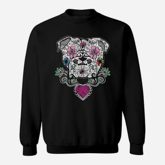 English Bulldog Skull Sweat Shirt - Seseable