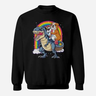 English Bulldog Unicorn Dinosaur Sweat Shirt - Seseable