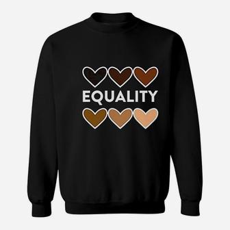 Equality Hearts Civil Rights Equal Graphic Sweatshirt - Seseable