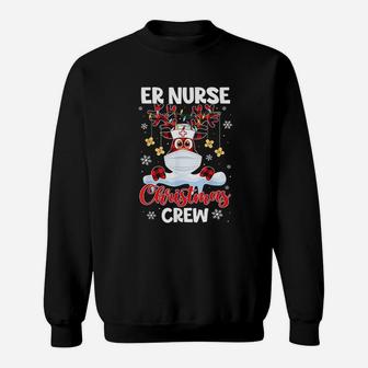 Er Nurse Christmas Crew Emergency Room Icu Nursing Squad Sweat Shirt - Seseable