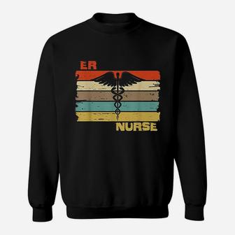 Er Nurse Emergency Room Vintage Sweat Shirt - Seseable