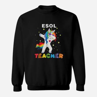Esol Teacher Unicorn Sweat Shirt - Seseable