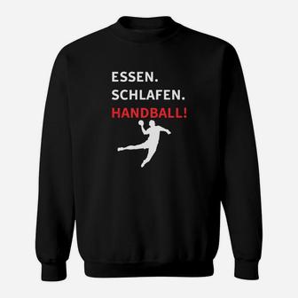 Essen Schlafen Handball Sweatshirt - Seseable