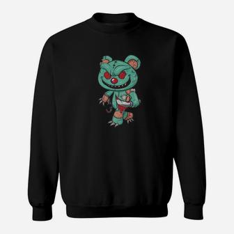 Evil Teddy Bear Monster Happy Halloween Day Sweat Shirt - Seseable