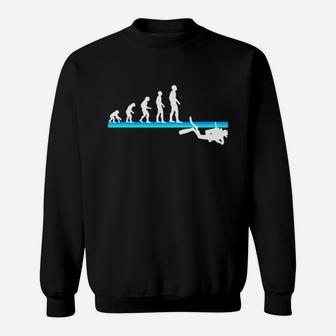 Evolution des Schwimmens Sweatshirt, Witziges Schwimmer-Entwicklungs-Sweatshirt - Seseable