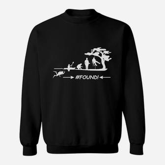 Evolution des Suchens #FOUND Geocaching-Thema Sweatshirt, für Abenteuerlustige - Seseable