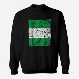 Faded Nigerian Flag Distressed Flag Of Nigeria Sweatshirt - Seseable