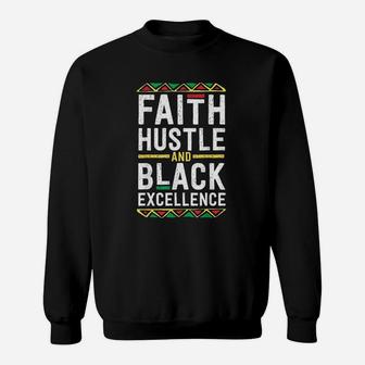 Faith Hustle And Black Excellence For Men Boys Tribal Sweat Shirt - Seseable
