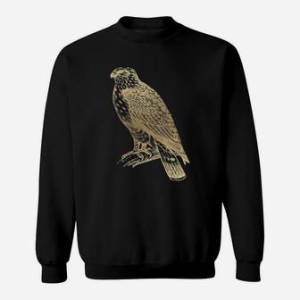 Falcon T Shirt - Gold Falcon Bird T-shirt Sweat Shirt - Seseable