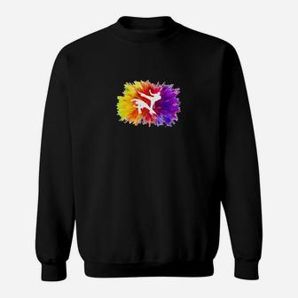 Farbenfrohes Explosion-Design Unisex Sweatshirt, Buntes Grafikshirt - Seseable
