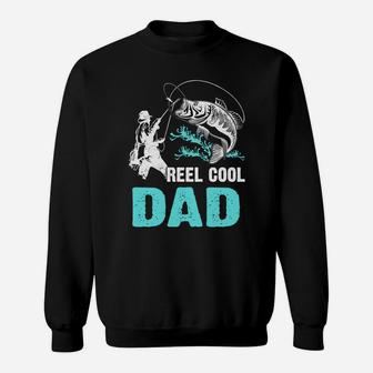 Fathers Day Reel Cool Fishing Dad Fisherman Sweat Shirt - Seseable