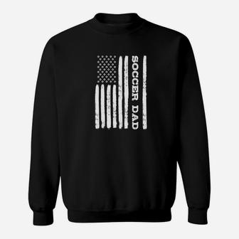 Fathers Day Soccer Dad American Flag Premium Sweat Shirt - Seseable