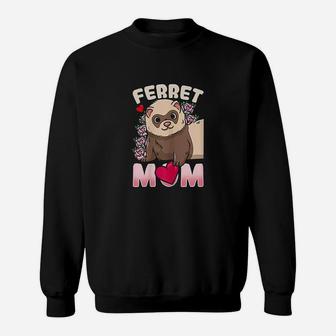 Ferret Mom Ferret Lovers And Owners Sweat Shirt - Seseable