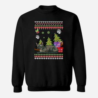 Festlicher Katzen Weihnachtspullover Sweatshirt, Weihnachtskatze Motiv - Seseable