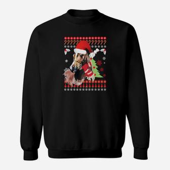Festliches Bulldogge Sweatshirt mit Weihnachts-Ugly-Sweater Design - Seseable