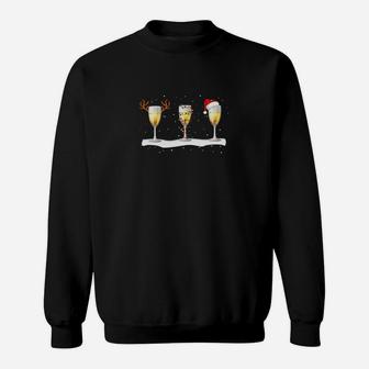 Festliches Cocktail-Party Sweatshirt mit stilvollem Getränkemuster - Seseable