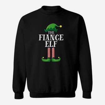 Fiance Elf Family Christmas Party Sweat Shirt - Seseable