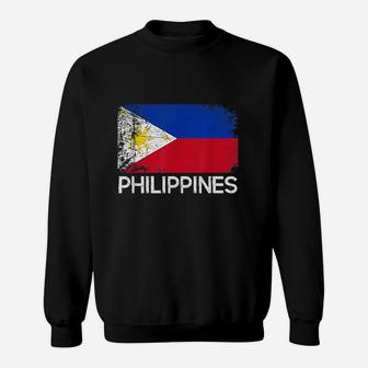 Filipino Flag Vintage Made In Philippines Sweat Shirt - Seseable