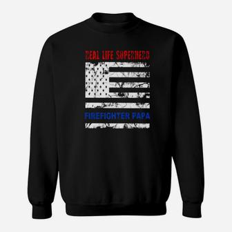 Firefighter Papa, dad birthday gifts Sweat Shirt - Seseable