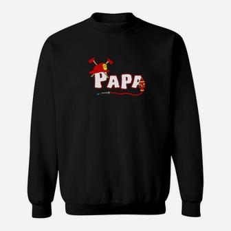 Firefighter Papa Grandpa Fire Department Hydrant Fathers Day Premium Sweat Shirt - Seseable