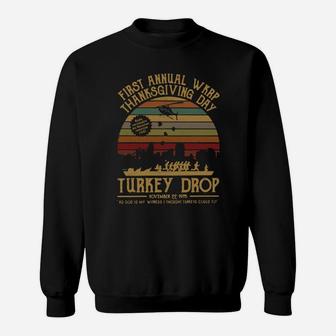 First Annual Wkrp Thanksgiving Day Turkey Drop Vintage Sweat Shirt - Seseable