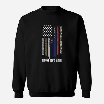 First Responders Police Nurses Military Firefighter Sweat Shirt - Seseable