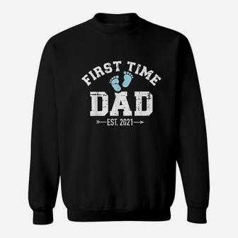 First Time Dad Est 2021 Sweat Shirt - Seseable