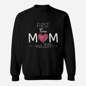First Time Mom Est 2019 Sweat Shirt - Seseable