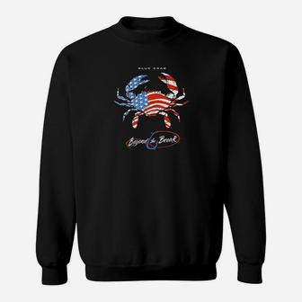 Fishing Long Sleeves Patriotic Blue Claw Crab Sweat Shirt - Seseable