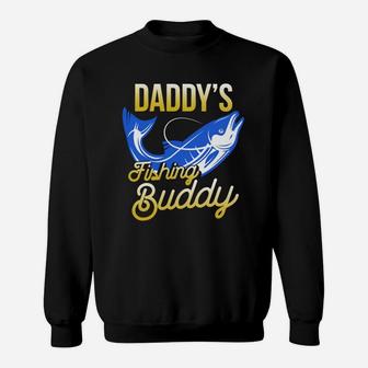 Fitted Daddys Fishing Buddy Shirt Kids Fishing Nature Sweat Shirt - Seseable