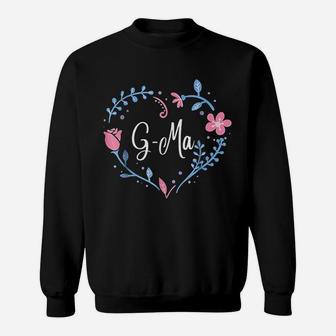 Flower G-ma Grandma Christmas Birthday Gift Sweat Shirt | Seseable UK