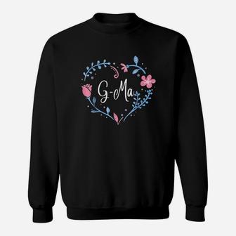 Flower G-ma Grandma Christmas Birthday Sweat Shirt | Seseable UK