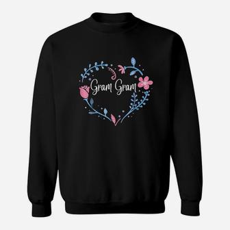 Flower Gram Gram Grandma Christmas Birthday Sweat Shirt | Seseable UK