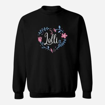 Flower Lolli Grandma Christmas Birthday Sweat Shirt | Seseable UK