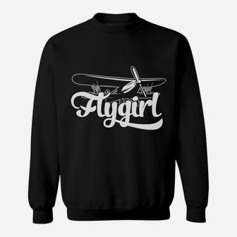 Flygirl Vintage Flight Attendant Pilot Job Title Gift Sweatshirt - Seseable
