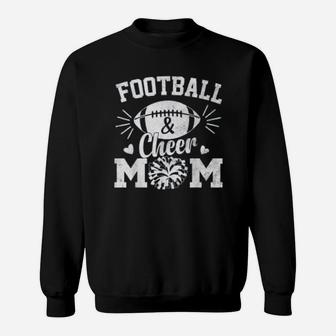 Football And Cheer Mom Sweat Shirt - Seseable