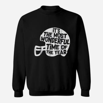 Football Mom Most Wonderful Time Of The Year Sweat Shirt - Seseable