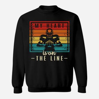 Football Player Lovers My Heart Is On The Line Sweatshirt - Seseable