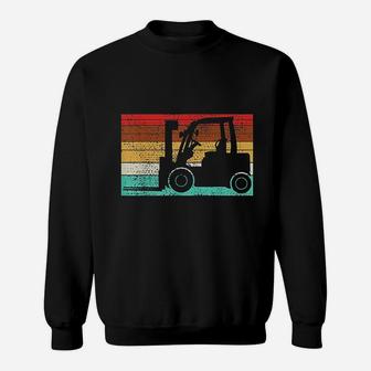 Forklift Construction Retro Vintage Sweat Shirt - Seseable