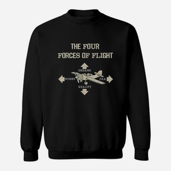 Four Forces Of Flight Dreams Money Reality Sweatshirt - Seseable