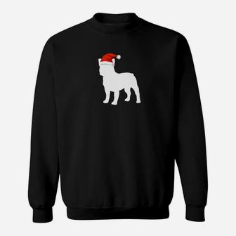 French Bulldog Santa Hat Christmas Dog Sweat Shirt - Seseable