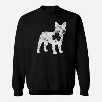 French Bulldog St Patricks Day Men Dog Shamrock Gift Sweat Shirt - Seseable