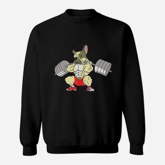 French Bulldog Weightlifting Funny Deadlift Sweat Shirt - Seseable