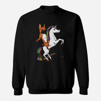 French Bulldog With Unicorn Rainbow Color Sweat Shirt | Seseable UK