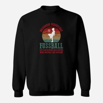 Fußball-Themen-Sweatshirt mit Spruch, Retro-Fußballer Design - Seseable