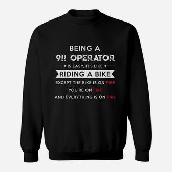 Funny 911 Operator Gift First Responder Dispatcher Sweat Shirt - Seseable
