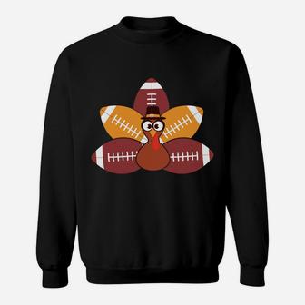 Funny Baby Turkey And Football Sport Lovers Sweatshirt - Seseable