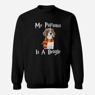 Funny Beagle Gift My Patronus Is A Beagle Sweat Shirt - Seseable
