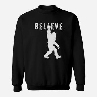 Funny Bigfoot Middle Finger For Sasquatch Believers Sweatshirt - Seseable
