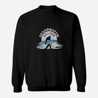 Funny Bigfoot Tshirt Awesome Surfing Sasquatch T-shirt Sweatshirt - Seseable